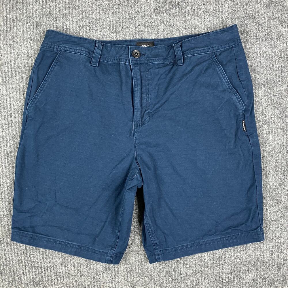 O'Neill Shorts Mens Size 36 Navy Blue Chino Standard Fit Flat Front Casual Beach